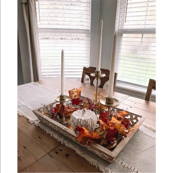 Threshold Accents 1 X 4 Set Of 3 Tapers Cast Aluminum Candle Holder
